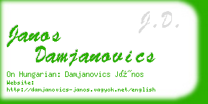 janos damjanovics business card